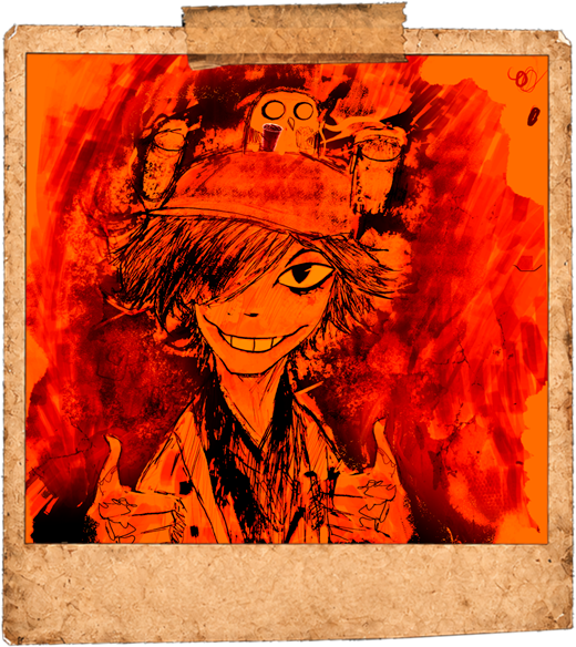 Drawing of Destroyer3230 giving two thumbs up